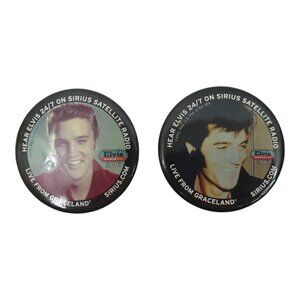 Elvis Presley Sirius Radio Pinbacks 2007 Buttons Badges Memorabilia Souvenir EPE